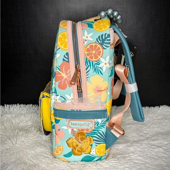 Loungefly Tropical Lemon Floral Mini Backpack - Picture 5 of 12
